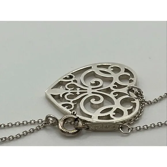 Tiffany & Co. Sterling Silver Enchant Heart Necklace - 20” - Picture 8 of 16